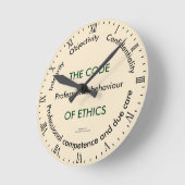 De "code van Ethiek - 5 Fundamentele Principes " Ronde Klok (Hoek)