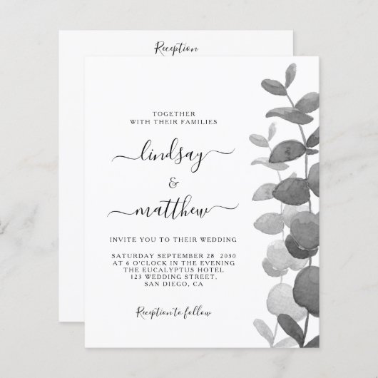 De code van het budget QR allen in één bruiloftsui (Voorkant / Achterkant)