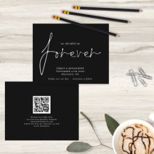 De code van het budget QR voor altijd zwart beslis