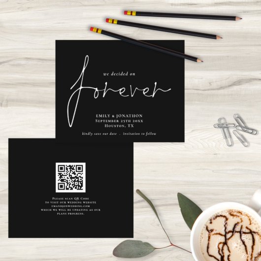 De code van het budget QR voor altijd zwart beslis