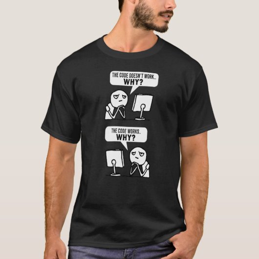 De code van het Gezegde van het Meme van de Codeur T-shirt (Voorkant)