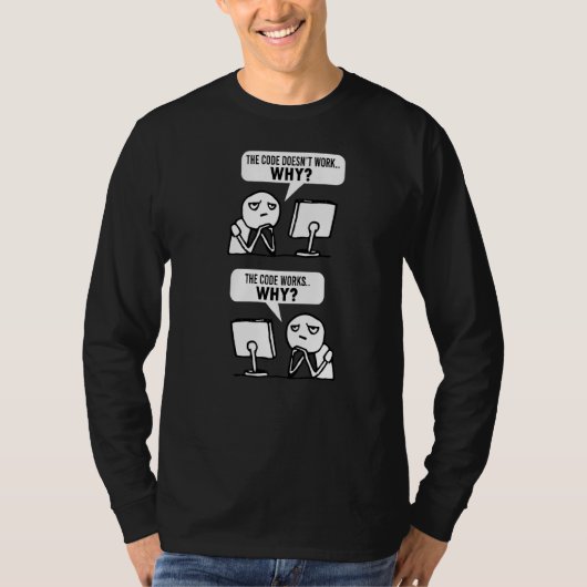 De code van het Gezegde van het Meme van de Codeur T-shirt (Voorkant)
