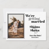 De Code van het Malplaatje van de foto QR sparen d Save The Date (Voorkant)