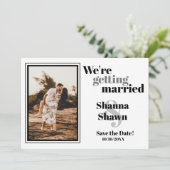 De Code van het Malplaatje van de foto QR sparen d Save The Date (Staand voorkant)