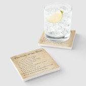 De Code van het Westen | Zuidelijke noteringen Stenen Onderzetter (Zijkant)