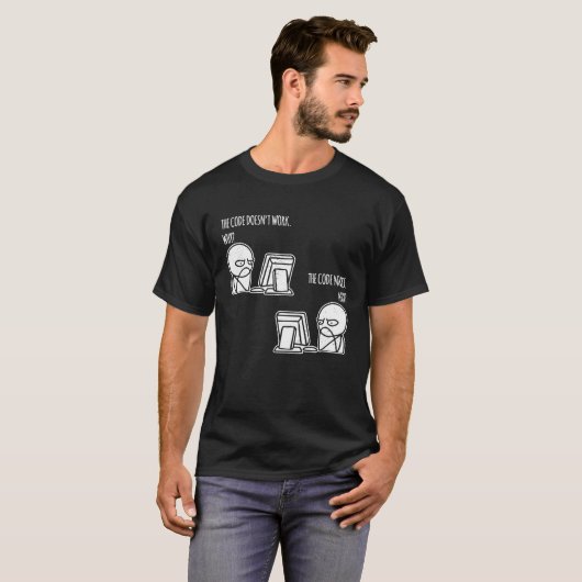 De code werkt waarom de Computer Nerd van de Progr T-shirt (Voorkant volledig)