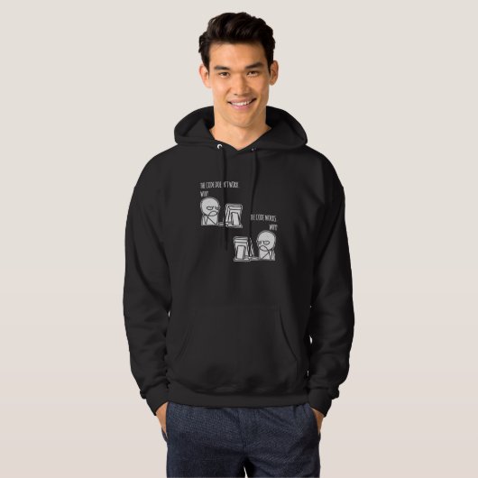 De Code Werkt Waarom Programmeur Computer Nerd Hoodie (Voorkant volledig)