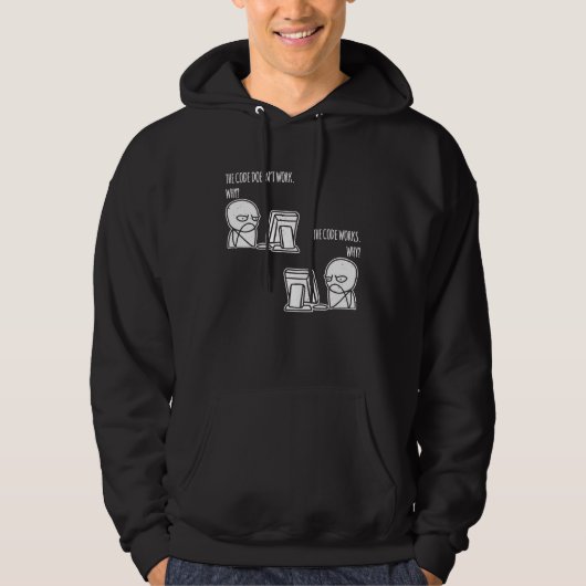 De Code Werkt Waarom Programmeur Computer Nerd Hoodie (Voorkant)