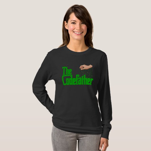De Codefather Programmerende Computerwetenschap T-shirt (Voorkant volledig)