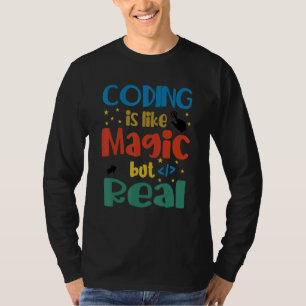 De codering is net als de computer van de Magic Co T-shirt