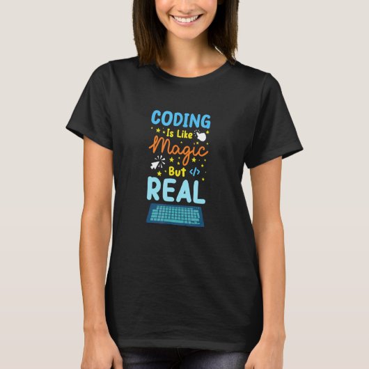De codering is net als de computer van de Magic Co T-shirt (Voorkant)