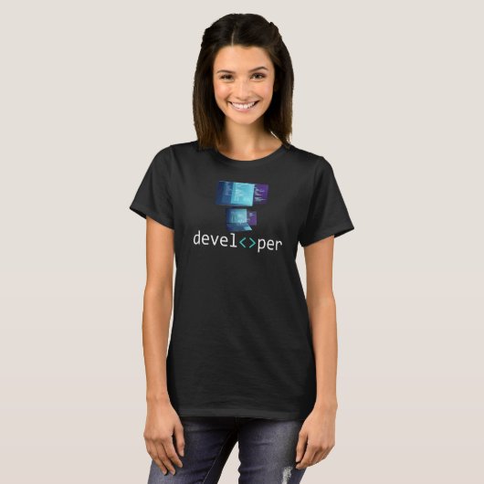 De Codering van de Ontwikkelaar van het Web Volled T-shirt (Voorkant volledig)