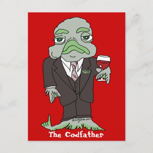 De Codfather-Cartoon is een aangepast Briefkaart (Voorkant)