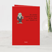 De Codfather-Cartoon is een aangepast Wenskaart Kaart (Achterkant)