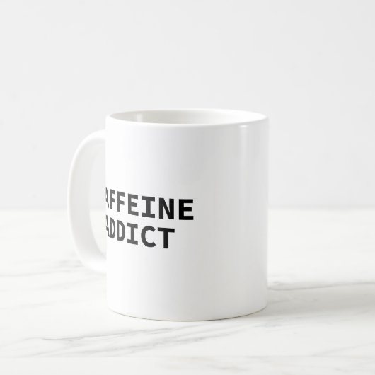 De "Coffee Addict" Mok (Voorkant links)