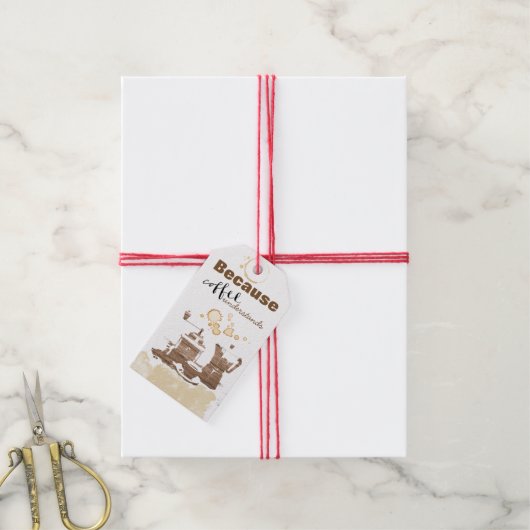 De Coffee-Lover's Gift Labels Cadeaulabel (Met Touw)