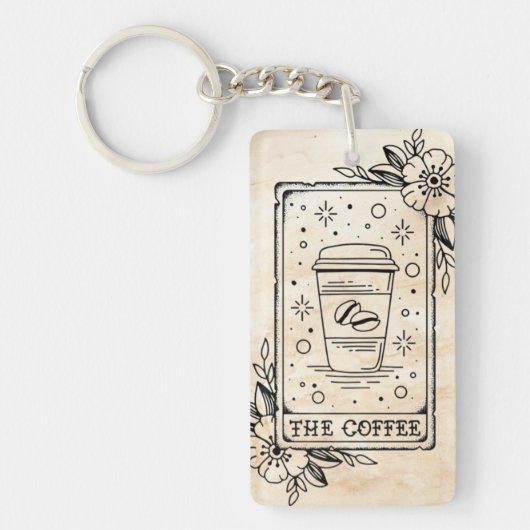 De Coffee Tarot Kaart Sleutelhanger (Voorkant)