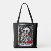 De Coffee Witchy Vibes Tote Bag – Magisch Goth (Achterkant)