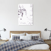 De Coiffing, van het gedicht 'De Ballad van een Ba Canvas Afdruk (Insitu (Slaapkamer))