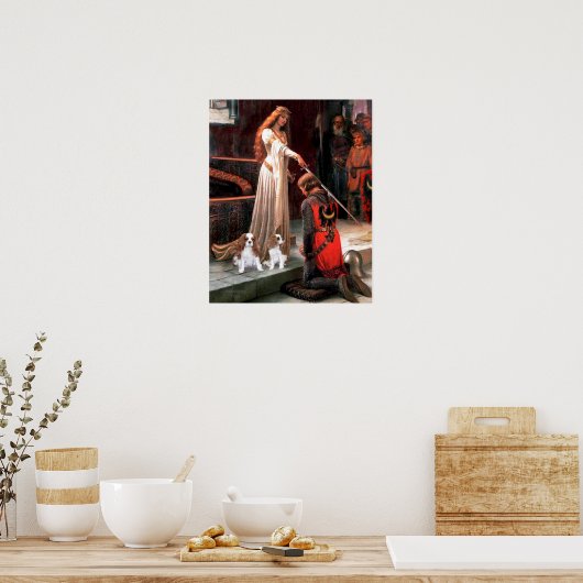 De colade met 2 Blenheim Cavalier King Charles Poster (Keuken)