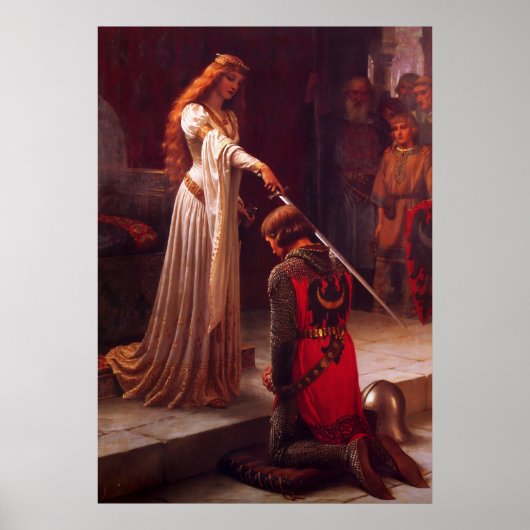 De colade van Edmund Blair Leighton Poster (Voorkant)