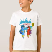 de colegio con lápiz t-shirt (Voorkant)