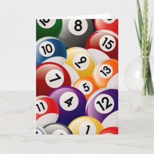 DE COLLAGE VAN DE BALLEN VAN HET BILJART KAART