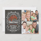 De Collage van de Foto van het Bord van Kerstmis Feestdagenkaart (Voorkant)