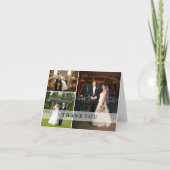 De Collage van de Foto van het huwelijk - dank u Bedankkaart (Voorkant)