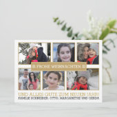 De collage van de foto van zes foto's FROHE Feestdagenkaart (Staand voorkant)