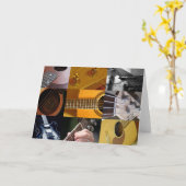 De Collage van de Foto's van de gitaar Kaart (Gele Bloem)
