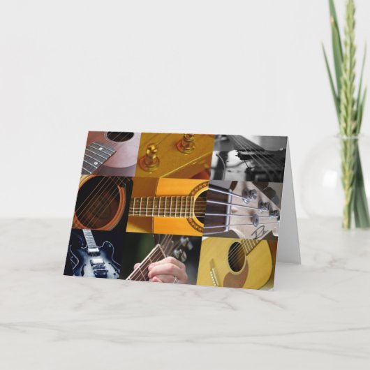 De Collage van de Foto's van de gitaar Kaart (Voorkant)