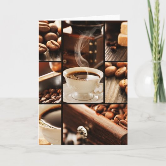 De Collage van de koffie Kaart (Voorkant)