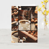 De Collage van de koffie Kaart (Gele Bloem)