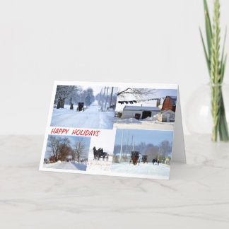 De Collage van de Vakantie van de Winter van Amish Feestdagen Kaart