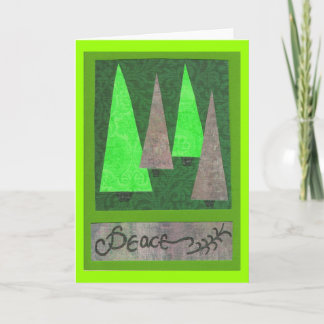 De Collage van de vrede met Bomen Feestdagen Kaart