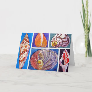 De collage van de zeeschelp kaart