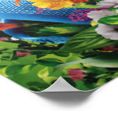 De Collage van flower power Poster (Hoek)