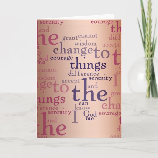De Collage van het Gebed van de sereniteit Kaart (Voorkant)