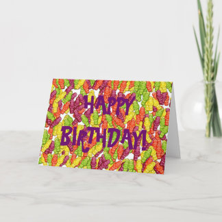 de collage van het geleibaby, HAPPYBIRTHDAY! Kaart