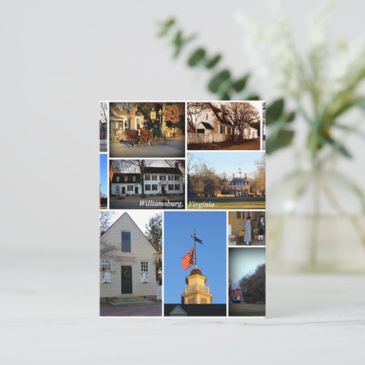 De Collage van Williamsburg Briefkaart (Staand voorkant)
