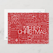 De Collage van Word van Kerstmis Feestdagenkaart (Voorkant / Achterkant)