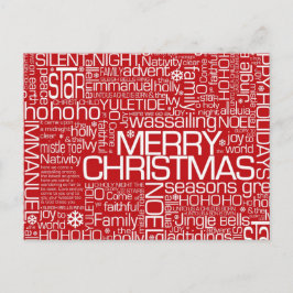 De Collage van Word van Kerstmis Feestdagenkaart