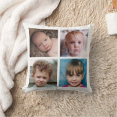 De collage voegt uw eigen douanefoto's wit toe kussen (Deken)