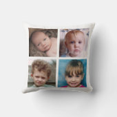 De collage voegt uw eigen douanefoto's wit toe kussen (Achterkant)