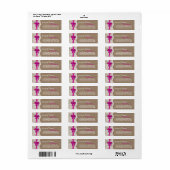 De Collectie van het roestbruine roze bruinbruin Etiket (Full Sheet)