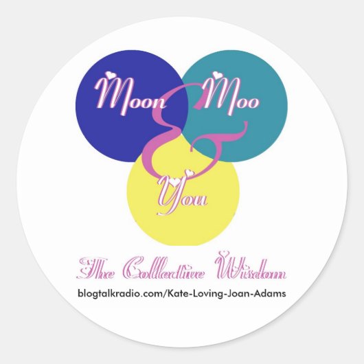 De Collectieve Wijsheid Logo Ronde Sticker (Voorkant)