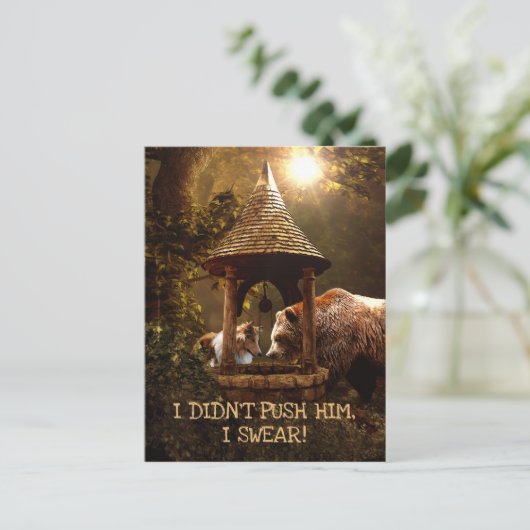 De Collie, de Jongen en de Lieve hemel. Briefkaart (Staand voorkant)