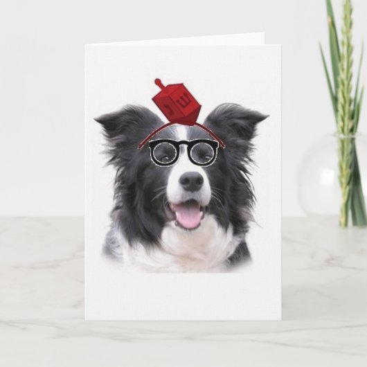 De Collie van Card~Border van de Groet van Feestdagen Kaart (Voorkant)