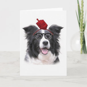 De Collie van Card~Border van de Groet van Feestdagen Kaart